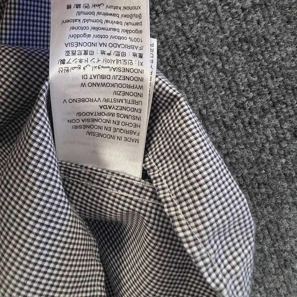 Calvin Klein Mens XXL Infinite Cool Non-Iron Button Down Shirt Black White Check - Picture 7 of 12